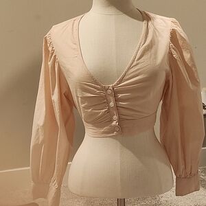 Urban Original pale pink corset blouse, tags x buttons attached, size S